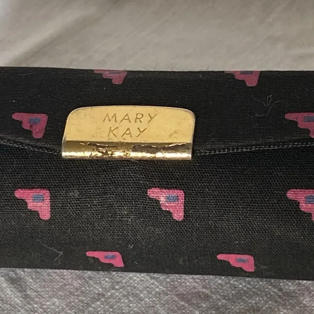Vintage MARY KAY Lipstick Carry Case Holder w/ Mirror Snap Closure Handbag Purse - Picture 2 of 6